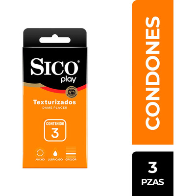 Sico® Play Condones Texturizados, caja de 3 pzas | MercadoLibre