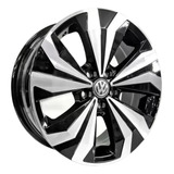 Rodas Vw T-cross Lanzonne Aro 16 5x100 (jogo) + Bicos Cor Grafite Com Diamantado