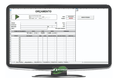 Planilha Orçamento Para Vendas