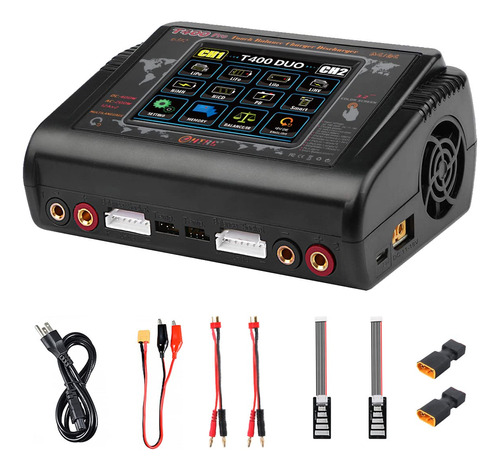 T400 Lipo Cargador Ac 200w Dc 400w Pantalla Táctil Dul Des.