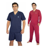 Combo 2 Pijamas Masculino Inverno E Verão Premium Promoção