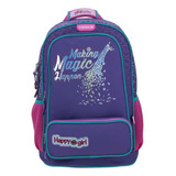 Mochila Escolar Para Niña Primaria Chenson Jirafa Magic Color Azul