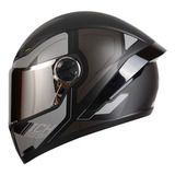 Casco Integral Ich 501sp Classyk Ngro Mate Gris Visor Silver