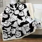 Sleepwish Panda Blanket For Twin Bed Cute Cartoon Plush Anim