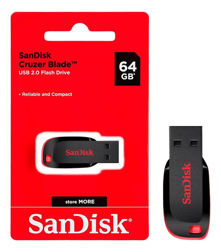 Pendrive Cruzer Blade 64gb Usb 2.0 Flash Drive - Sandisk