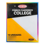 Forro Cuaderno College Transparente 10 Unidades