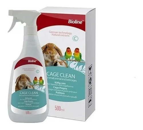  Limpiador De Jaulas Bioline Hamster, Aves, Conejos 500 Ml