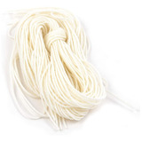 Kosher Thin White Ovejas Lana Tzitzit Cuerdas (16ct).