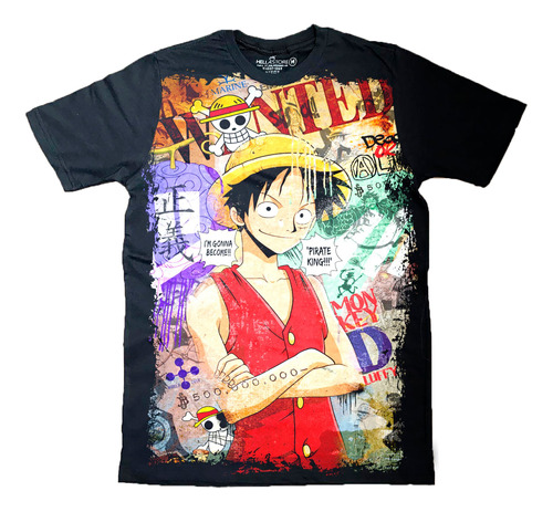 Camiseta Camisa One Piece Rei Pirata Luffy Animes Algodão