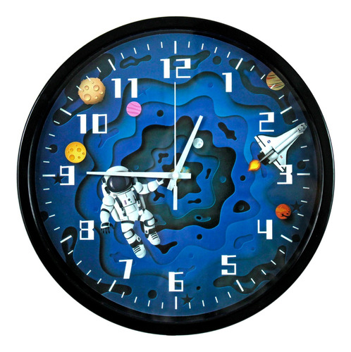 Reloj De Pared Redondo Analogico Moderno Silencioso 12120