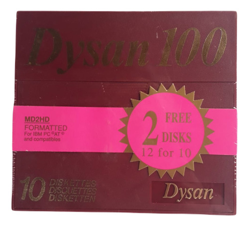 Caixa De Disquete 5 1/4 Dysan 100 - Lacrado De Fabrica, 1.2*