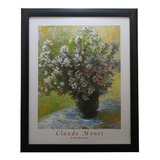 Monet _ Jarrón De Flores  Enmarcado 55 X 45 Cms