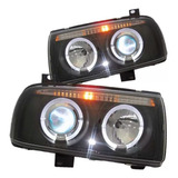 Faros Jetta A3 93-99 C/lupa Y Leds Precio X Par