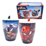 2 Tazas Ceramica Spiderman Hombre Araña Venom Disney Marvel