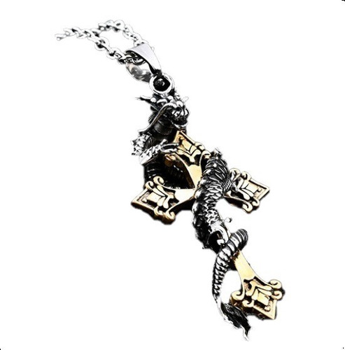 Collar Dragon Cruz  Hombres Caballeros Moda Masculina 2019 I