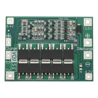 Módulo De Carga\u002F Descarga De Baterías Litio Bms 12.6v 60a 3s | MercadoLibre