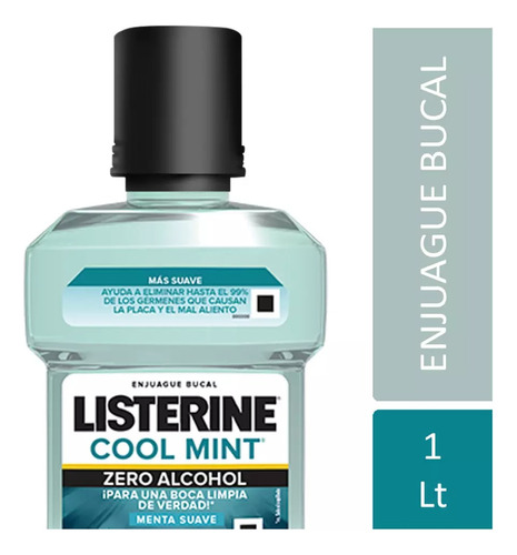 Listerine Enjuague Bucal Cool Mint Zero Alcohol 1 Lt