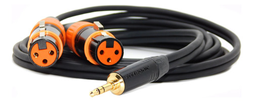 Cable Adaptador Plug 3,5 Estereo A 2 Canon Xlr Hembra Mono