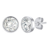 Aretes Pendientes Diamante Hombre Y Mujer, Regalo Plata