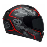 Casco Bell Qualifier Street (stealth Camo Negro Mate - Rojo 