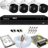 Kit Intelbras 4 Câmeras Infravermelho Prova D`agua E Dvr