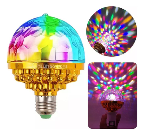 Bola Maluca Mini Globo Luz Led Rgb Mistura De Cores Led20 