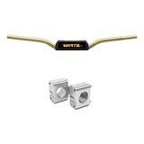 Kit Manubrio Alto Wr5 Dorado 28.6mm + Clamp Adaptador Wirtz