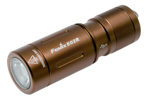 Linterna Led Fenix E02r 200 Lumens Recargable Llavero 49mts