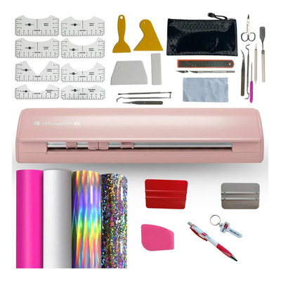 Combo Textil Plotter De Corte Silhouette Cameo 5 Alpha Rosa | Meses sin interés