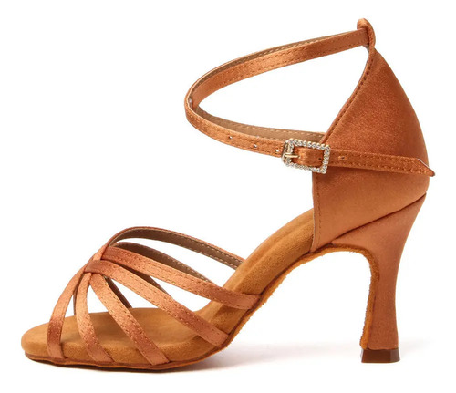 Zapatos De Baile Latino De Tacón Medio Alto Para Mujer A La