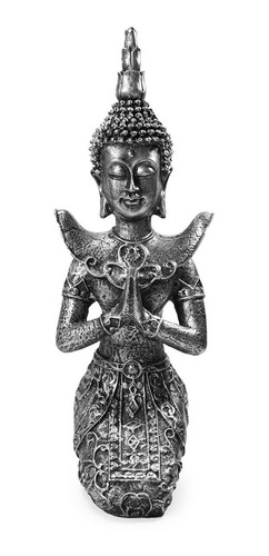 Buda Hindu Tailandês Orando Rezando De Joelho Estátua 35 Cm