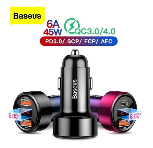 Carregador Veicular Baseus Quick Charge 4.0 Dual Usb
