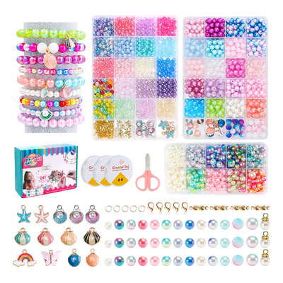 Kit Pulseras Cuentas Para Hacer Bisuteria Abalorios Niñas Regalo 4\u002F6\u002F8mm Nasjac | MercadoLibre
