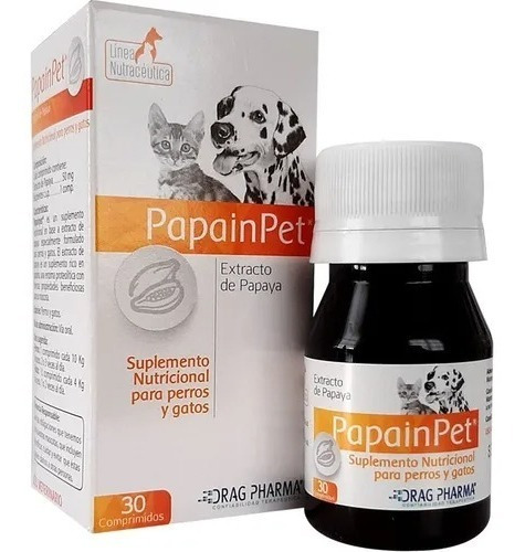 Papainpet Suplemento Perros Y Gatos 30 Comprimidos