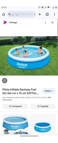 Pileta Inflable Bestway 3,66m X 76cm Fast Set Un Solo Usestá