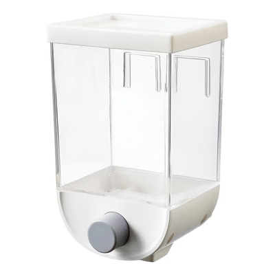 Organizador Dispensador Multiuso 1000ml De Alimentos Cereais Cor Transparente/branca