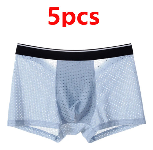 5pcs Ropa Interior Masculina Bóxer De Seda De Hielo