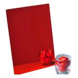 Espejo De Acrilico Lámina Rojo 40 X 60 Cm Grosor 3 Mm