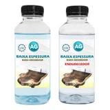 Resina Ag Epóxi Baixa Espessura P/ Madeira Kit De 1,5kg