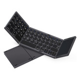 Teclado Inalambrico Negro Recargable Plegable