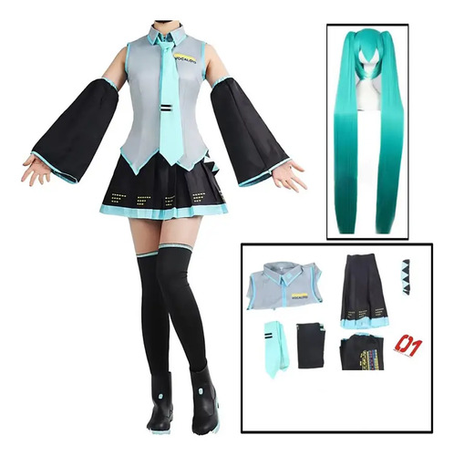 Disfraz De Princesa Hatsune Miku Vocaloid Cosplay Falda