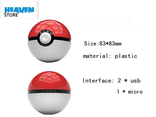 Bateria Externa Pokemon Real 6000mah