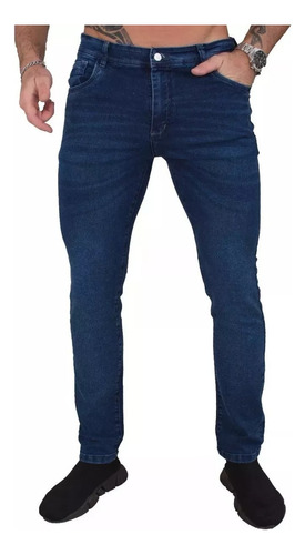 Pantalón Jean Denim Elastizado Chupín Premium - Hombre