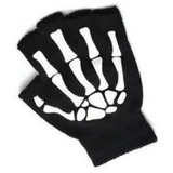 Guantes Manga Calavera Hombre Mujer Sin Dedos Bicicleta Moto