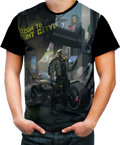Camisa Camiseta Jogo Cyberpunk 2077 Rpg Futuro Ficção Game 1