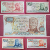 Billetes De Argentina Pesos Ley 18.188 Breve Lote De 5 