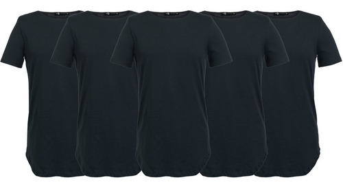 5 Camiseta Oversize Long Camisa Masculina Swag Gola Canoa