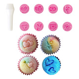 Kit 8 Carimbos Amor Blue Star Marcador Para Brigadeiro Doces