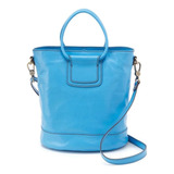 Bolso Bombonera De Piel Sheila Hobo Azul Tranquilo