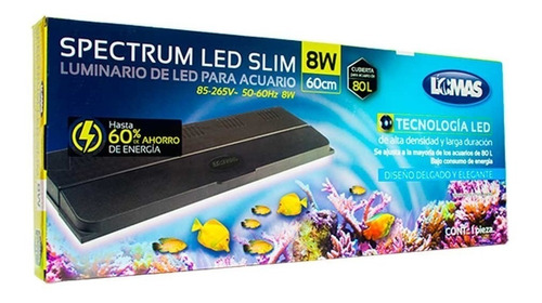 Tapa Lampara Slim Leds De 60 Cm Para Acuarios